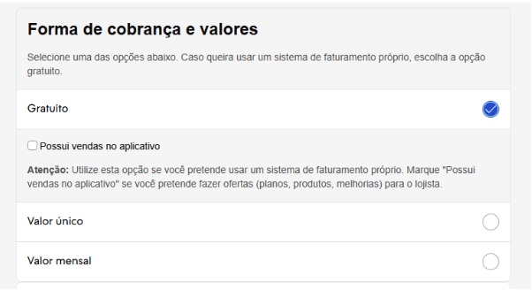 Forma de Cobrança Forma de Cobrança