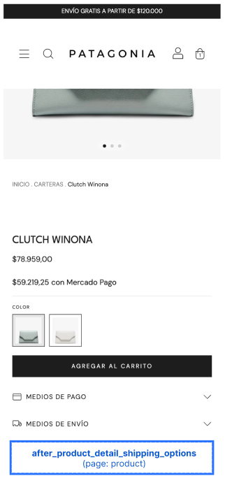 After Product Detail Shipping Options Slot
