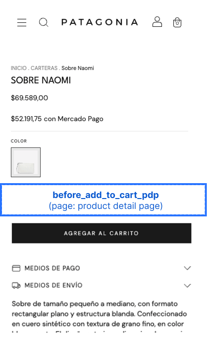 Before Add to Cart PDP Slot