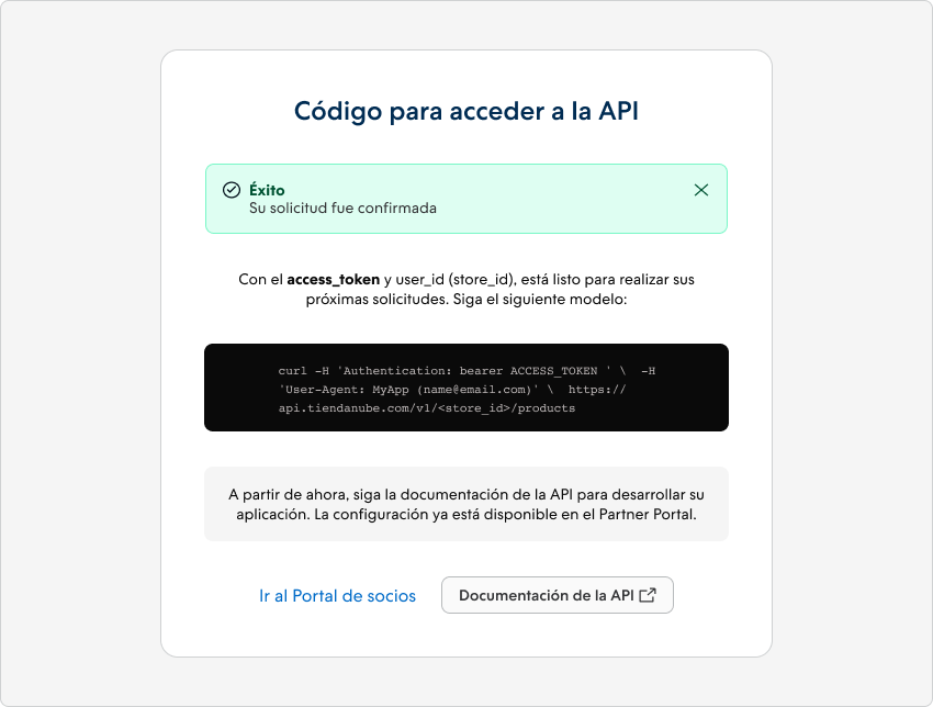 Éxito de cURL de Autenticación